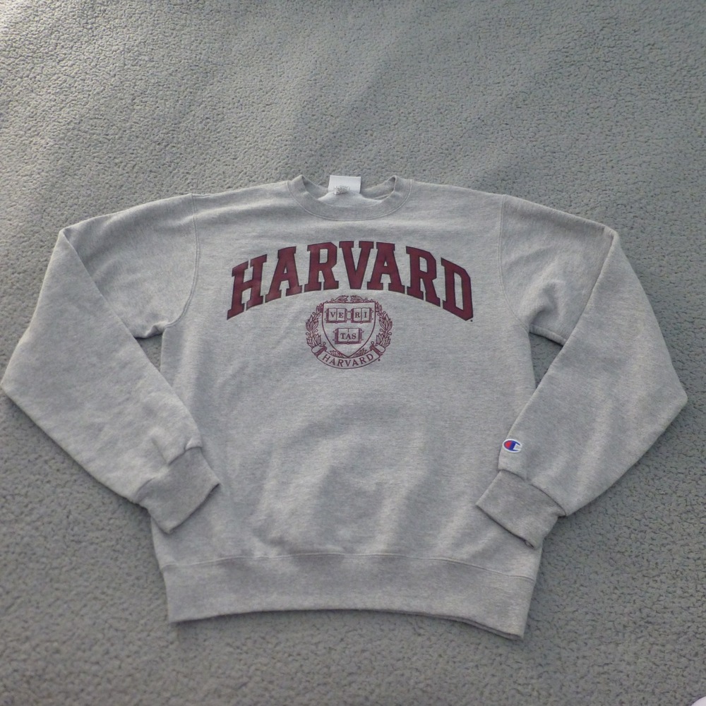 Champion Harvard University Sweatshirt Small Pullover Grey Ivy League